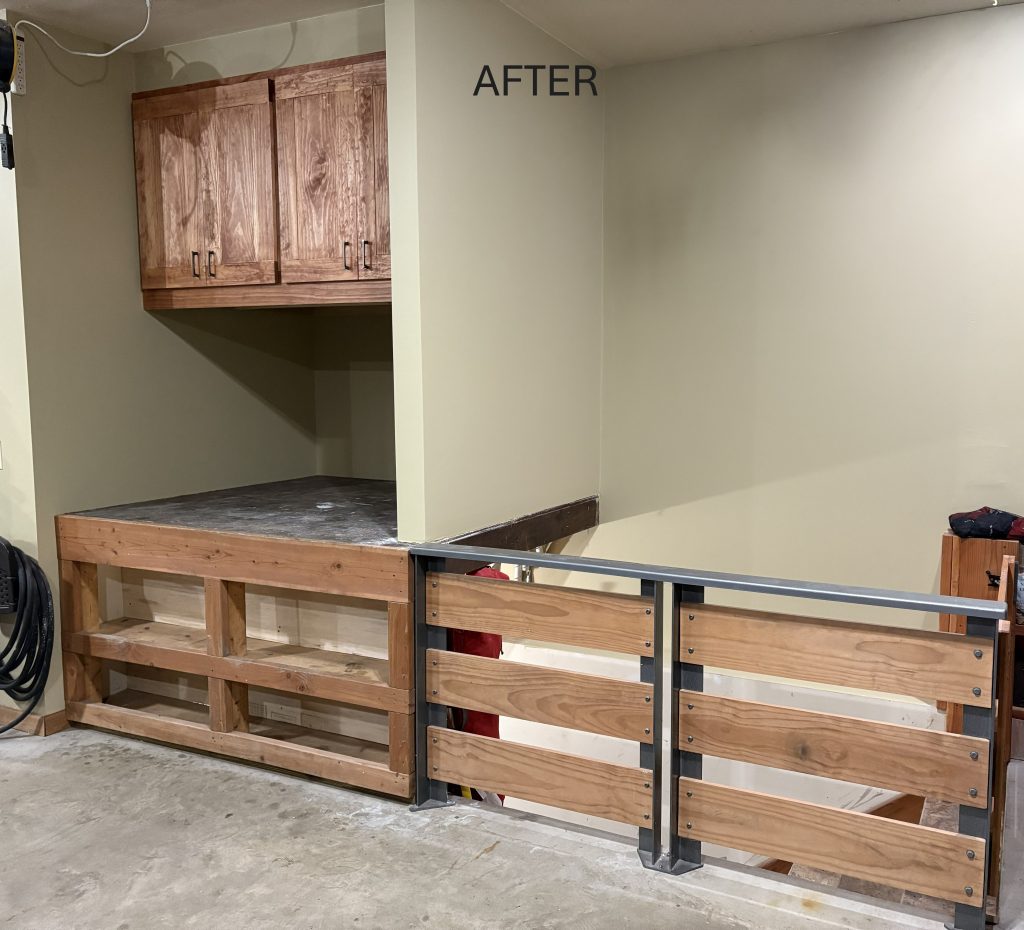 garage railing after