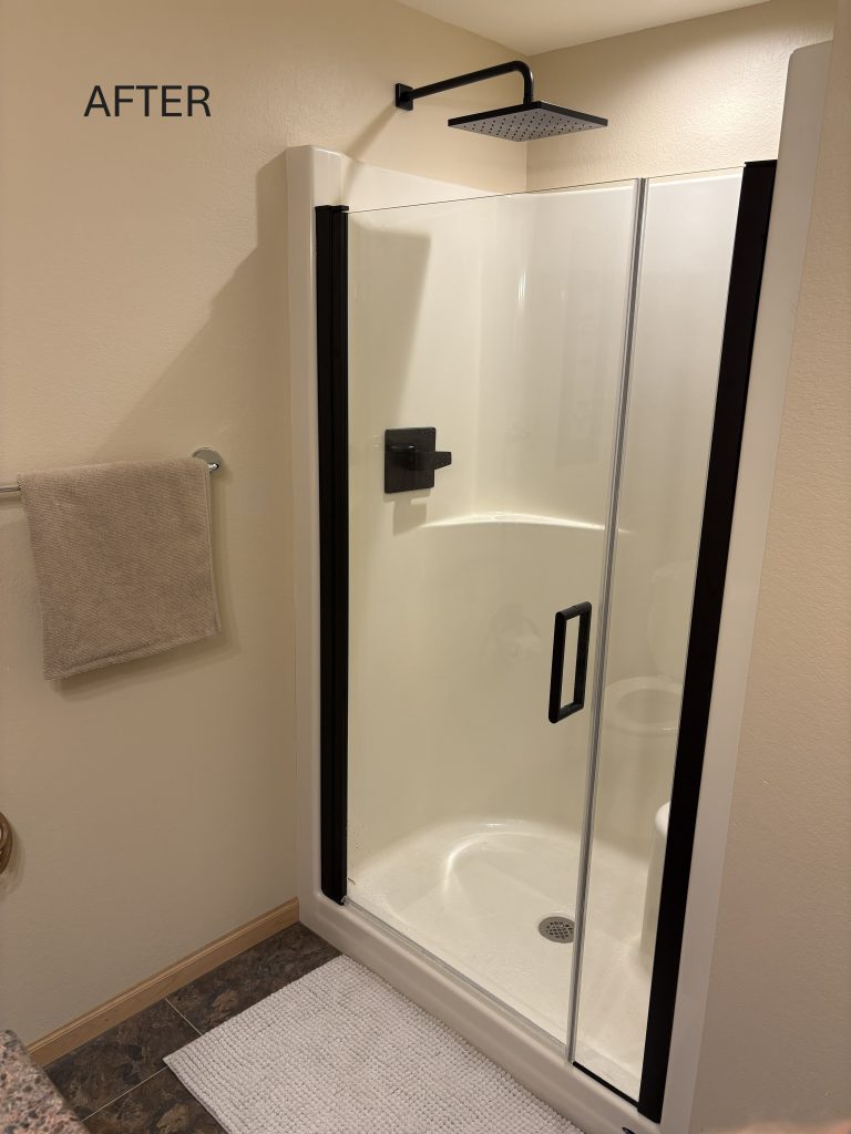 shower door after